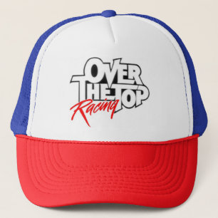 Casquette rouge, blanc, et bleu de camionneur