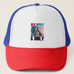 Casquette Rouge Blanc et Saint Pape Léon XIV, 4 juillet