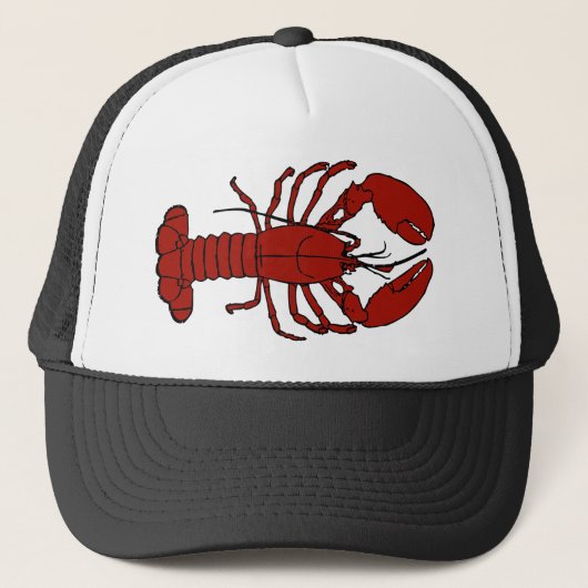Casquette rouge de camionneur de homard (Devant)