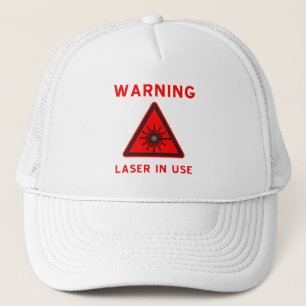 Casquette rouge de symbole d'alerte laser