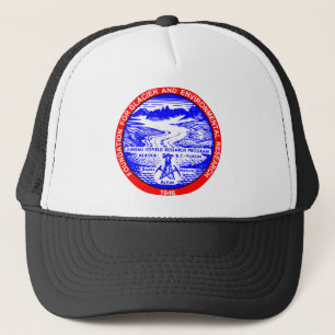 Casquette rouge et bleu de logo de JIRP