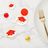 Casquette rouge et table d'or Confetti (Groupe)