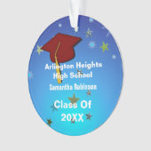 Casquette rouge foncé et étoiles Acrylique de l'or (devant)