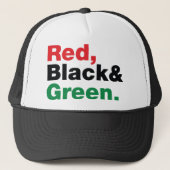Casquette Rouge, Noir et Vert. (Devant)