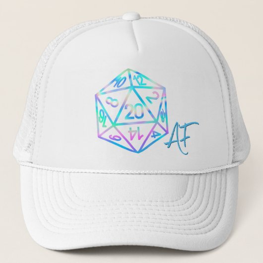 Casquette RPG Crit AF | Holo Retro PnP Tabletop Gamer Dice (Devant)