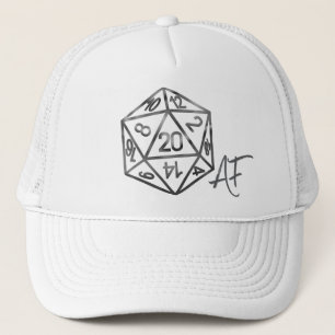 Casquette RPG Crit AF   Silver Fantasy Tabletop Gamer Dice