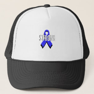 Casquette Ruban bleu de cancer du colon fort