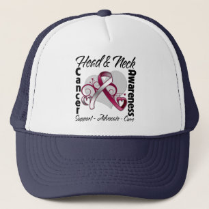 Casquette Ruban de coeur - conscience de cancer de la tête