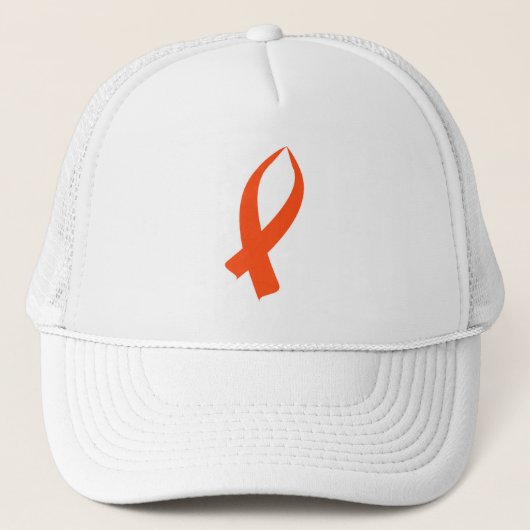 Casquette Ruban de sensibilisation (orange) (Devant)