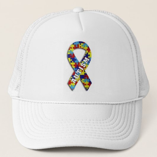 Casquette Ruban de sensibilisation sur l'autisme (Devant)
