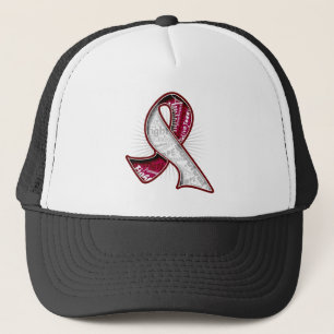 Casquette Ruban filigrane de slogan contre le cancer de la g