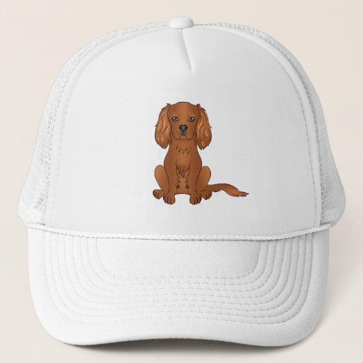 Casquette Ruby Cavalier King Charles Spaniel Chien assis (Devant)