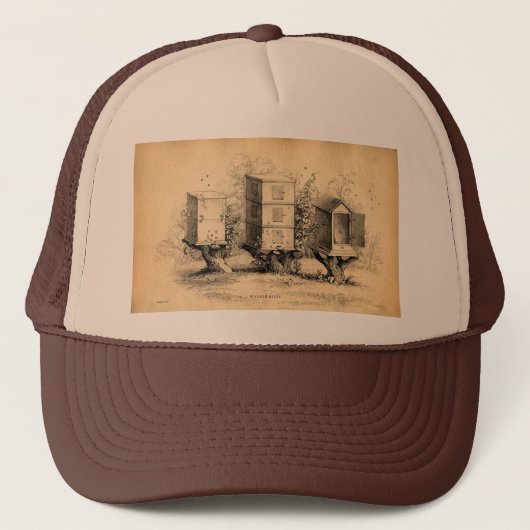 Casquette ruche apicole vintage (Devant)