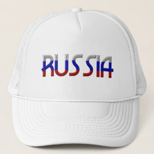 Casquette Russia Russian Flag Colors Typography Elegant