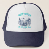 Casquette Rustic Bear in West Virginia Mountain Scene (Devant)