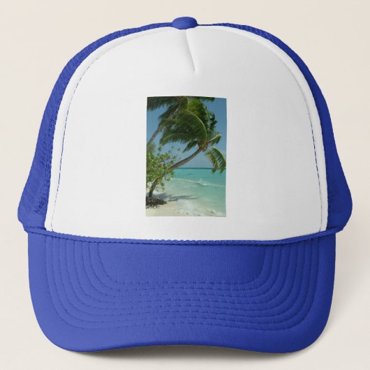 Casquette Sable de plage tropicale soleil eau océan vagues s (Devant)