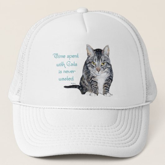 Casquette Sagesse de chat - Temps passé avec les chats (Devant)