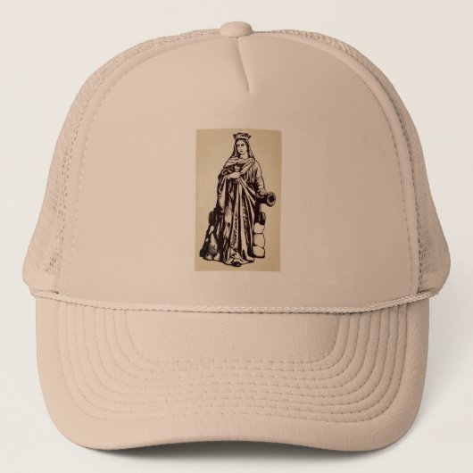 Casquette Saint Barbara avec chalice et canon (Devant)