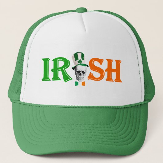 Casquette Saint Patrick d'Irlande noire (Devant)