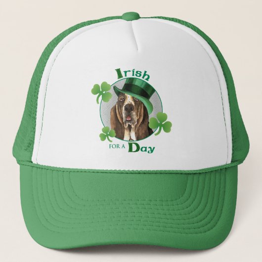 Casquette Saint Patrick's Day Basset (Devant)