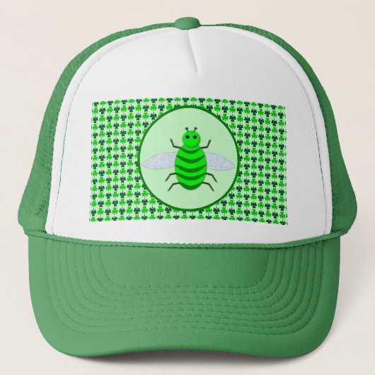 Casquette Saint Patricks Day Bee et Shamrocks (Devant)