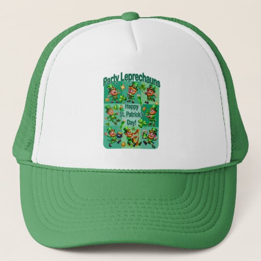 Casquette Saint Patrick's Day Fun Adorable "Party Leprechaun (Devant)