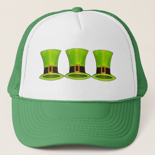 Casquette Saint Patrick's Day Green Leprechaun Tophat (Devant)