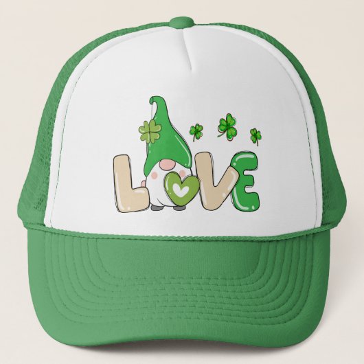 Casquette Saint Patrick's Day Love Gnome (Devant)