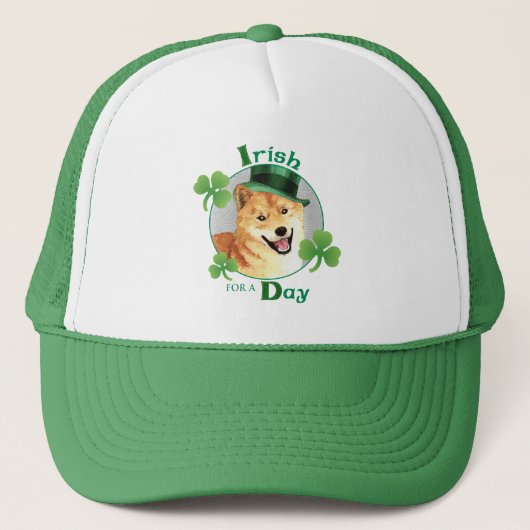 Casquette Saint Patrick's Day Shiba Inu (Devant)