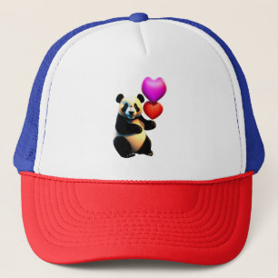 Casquette Saint Valentin, Panda & Heart Balloon, Saint Valen