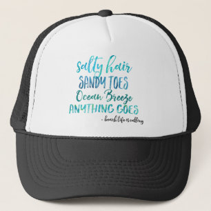 Casquette salé de citation de plage d'océan