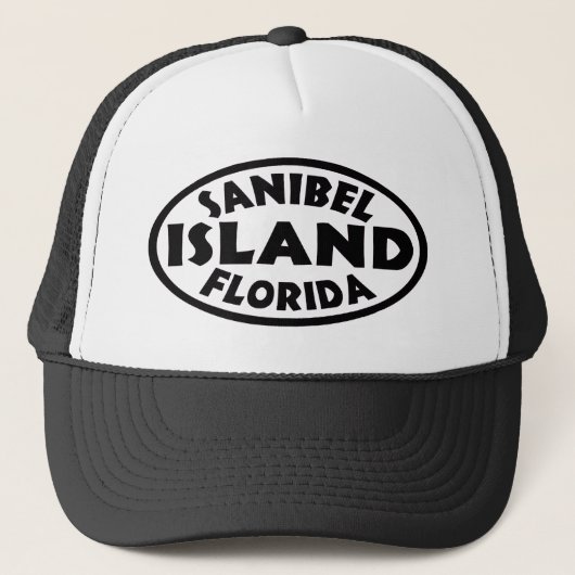 Casquette Sanibel Island Floride ovale noir (Devant)