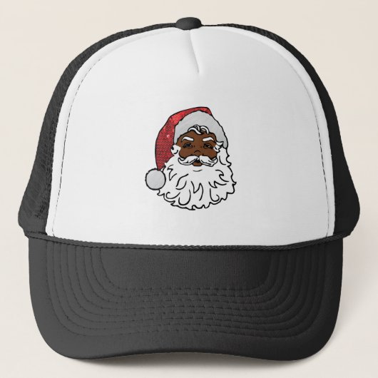 Casquette santa claus noir (Devant)
