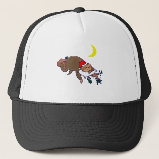 Casquette santa claus sloth noël (Devant)