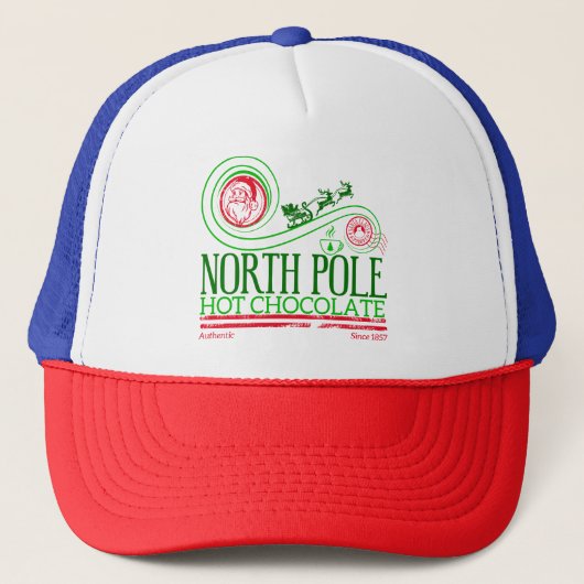 Casquette Santa Clause Pôle Nord Chocolat chaud (Devant)