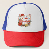 Casquette Santa Hat Merry Christmas Trucker Hat (Devant)