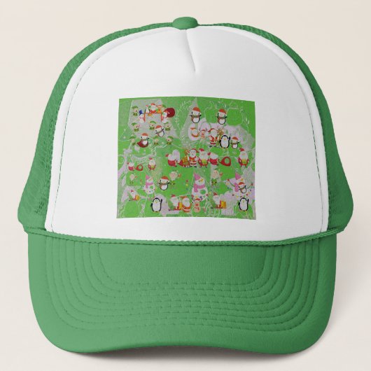Casquette Santa Magical Green New Year  (Devant)