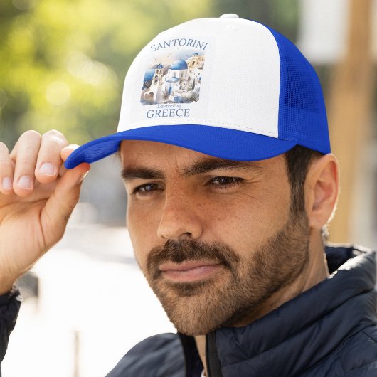 Casquette Santorini Greece Beautiful Island 