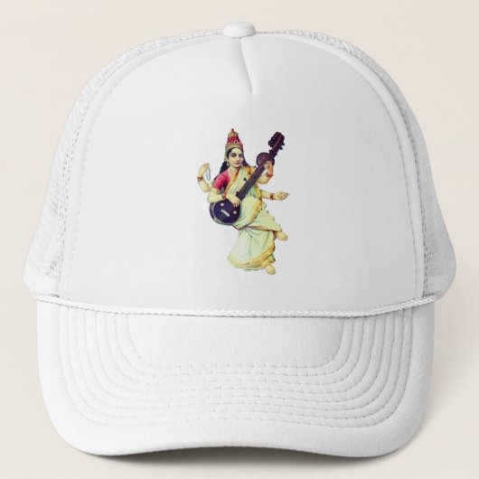 Casquette Saraswati, déesse hindoue (Devant)