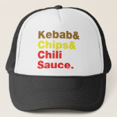Casquette Sauce Kebab & Chips & Chili. (Devant)