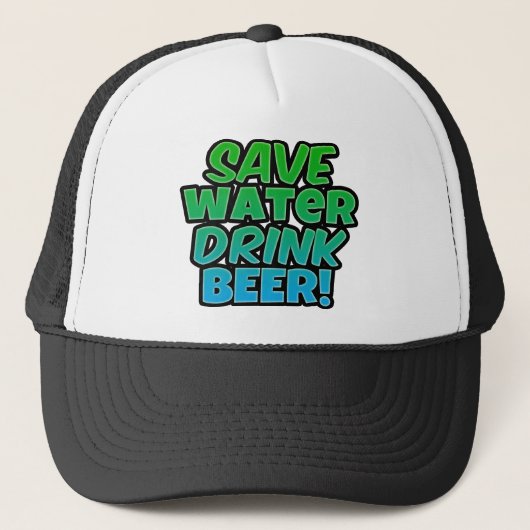 Casquette Sauvez la bière de boissons de l'eau (Devant)