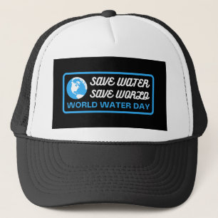 Casquette Sauvez l'eau Économisez la Terre Journée mondiale 
