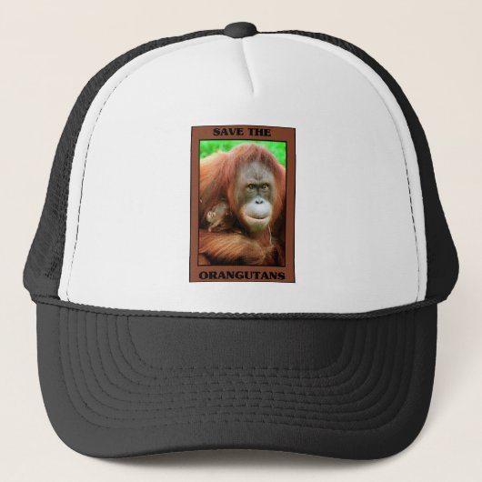 Casquette Sauvez les Orangutans (Devant)