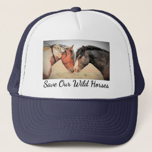 Casquette Sauvez nos Chevaux Sauvages Fancy Trucker Chapeau