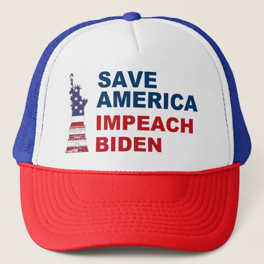 Casquette Save America Impeach Biden Liberty (Devant)