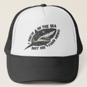 Casquette Save Sharks - I Swim in the Sea Not on Your Menu (Devant)