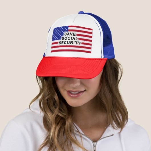 Casquette Save Social Security - drapeau américain (En situation)