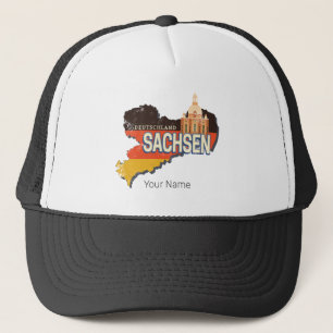 Casquette Saxe Allemagne Retro State Map Souvenir Vintage