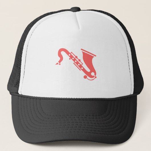 Casquette Saxophone - rose tropicale (Devant)