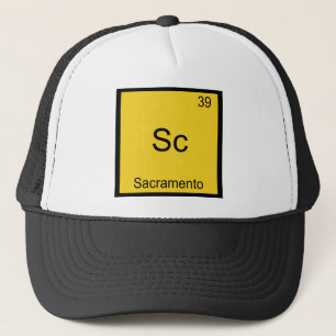 Casquette Sc - Sacramento City Chemistry Element Symbol Tee
